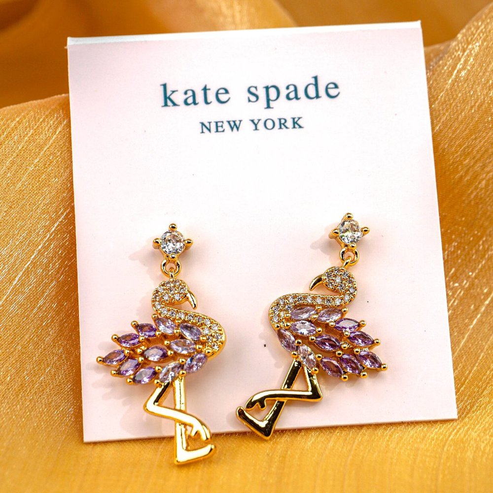 Kate Spade Pink Flamingo Statement Earrings